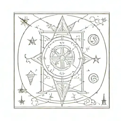 Tarot Card Featuring Iconic Symbols