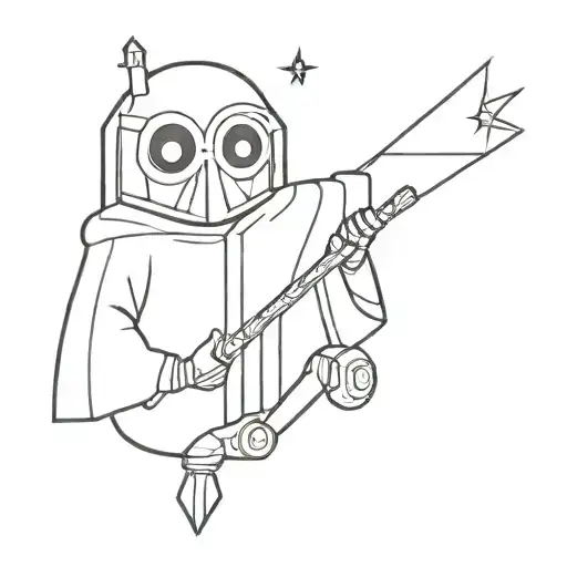 A Tattoo Design Combining Elements Of Harry Potter And Star Wars