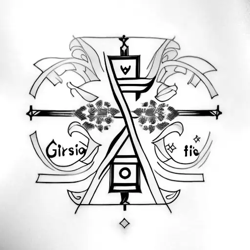 Christian Cross And Add 2 Name The First One Is Grace The Second Is Ayla