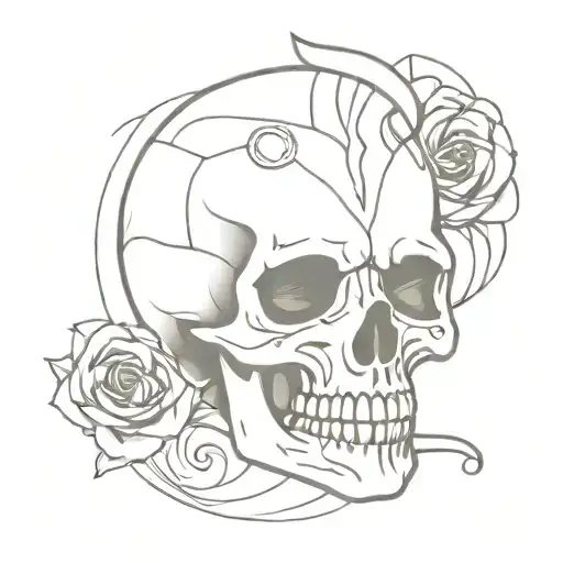 Skull Arm With A Blackjack Handre