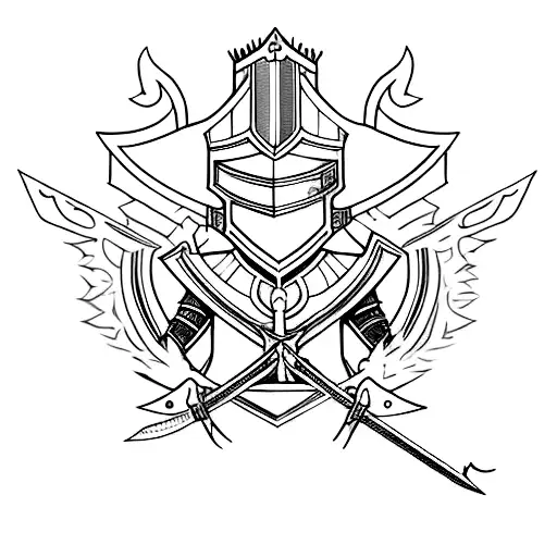 Dark Fantasy Medeival Knight Holding Sword