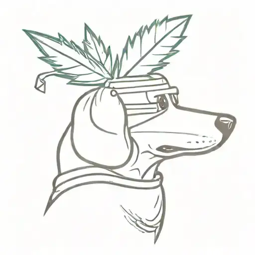 Incorporate A Dog Wearing A Football Helmet Into A Tattoo Of A Christmas Cactus