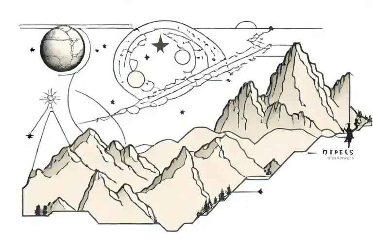 Machu Picchu Underneath The Moon Phases Forming Its Wings