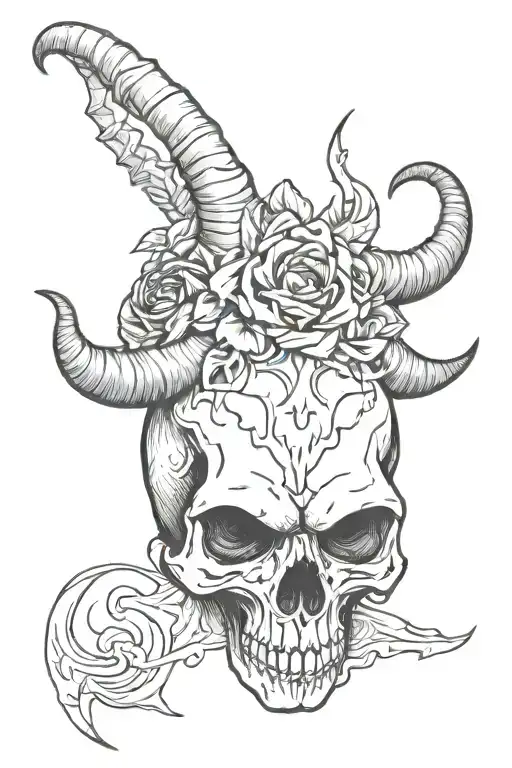 Skull With Horns