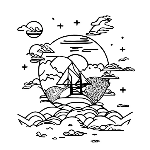 Island With Full Moon