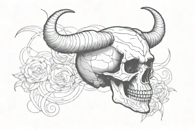 Skull With Horns