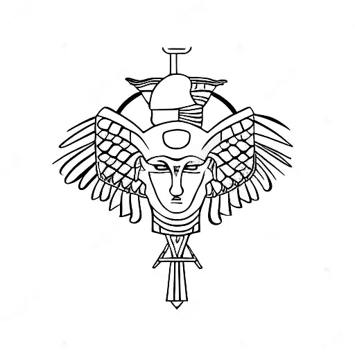 Minimalist Tattoo Ancient Egyptian Symbol Representing Strength And Power