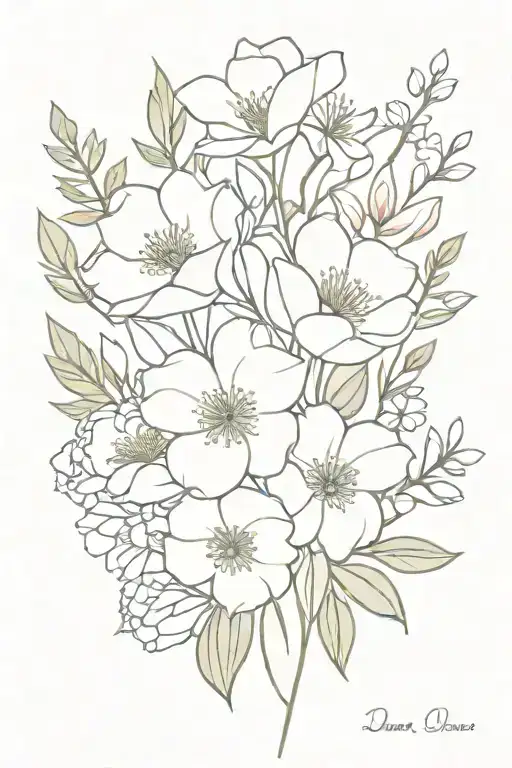 Feb Birth Flower Bouquet