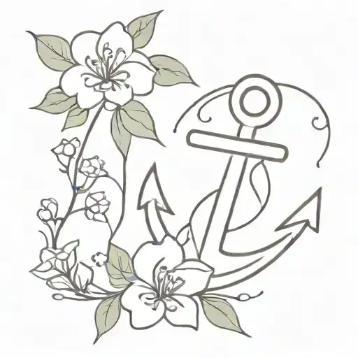 Anchor And Jasmine Flower