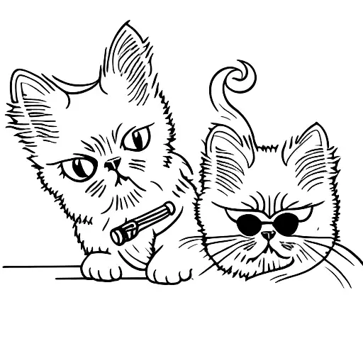 For Brother And Sister Tattoo Of A Persian Cat