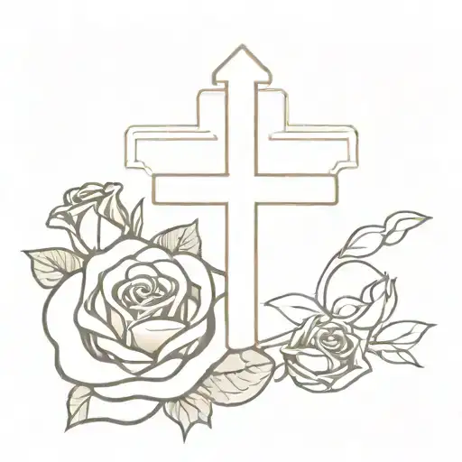 444 With Cross And Money Sign And Roses