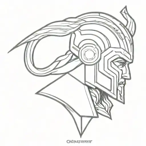 Thor Hammer And Loki Helmet