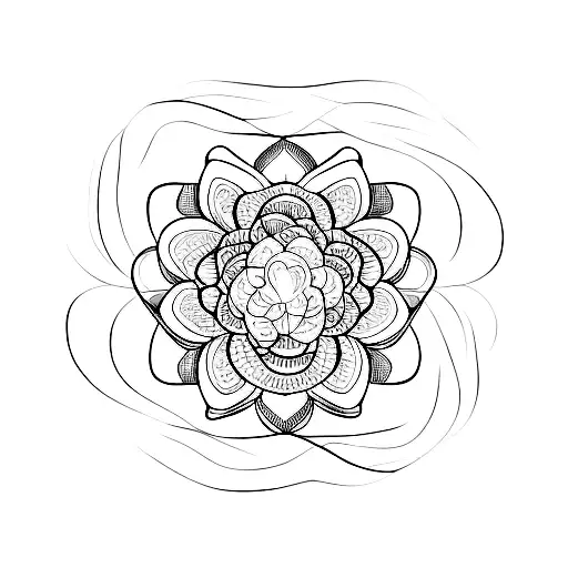 Flower Ocean Modern Geometric