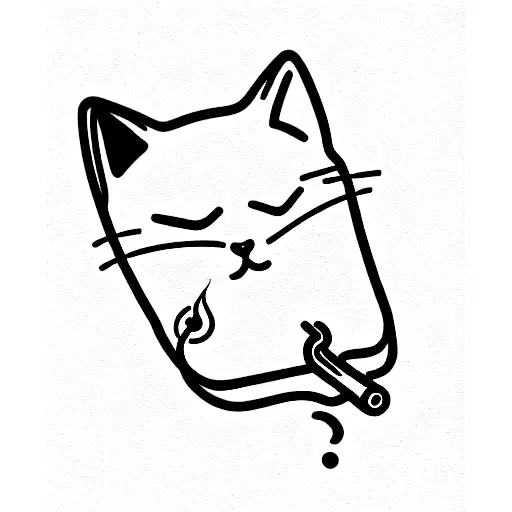 Cat Smoking Weed From Bong