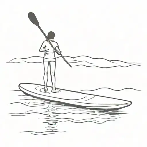 Black And White Paddleboard No Person