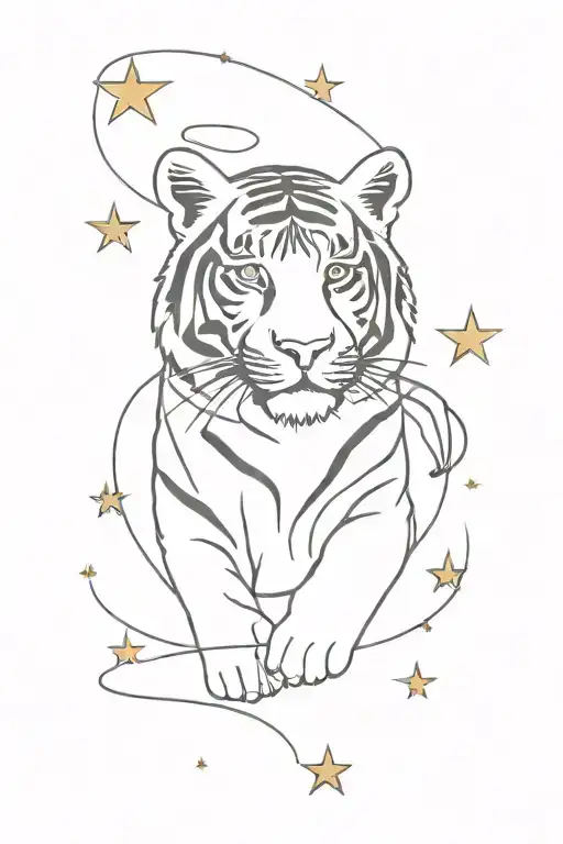 Stars And Baby Tiger