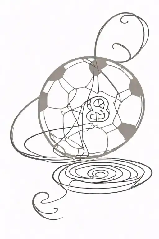 Write Number 8 Draw A Football Inside Its Loop Denoting Infinity