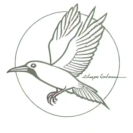 Lesser Noddy Bird Flying With Kurangi Text In The Middle