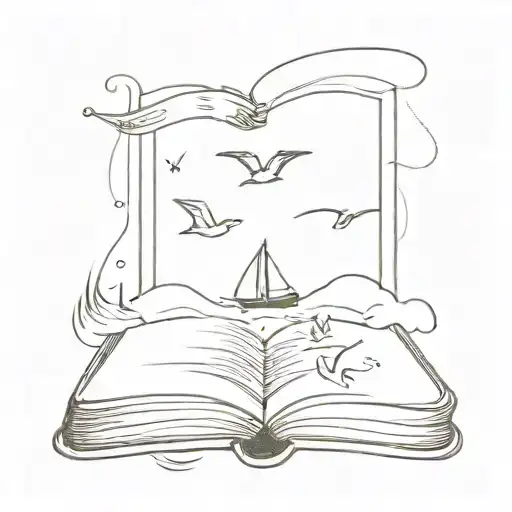 Open Book Turning Into The Sea