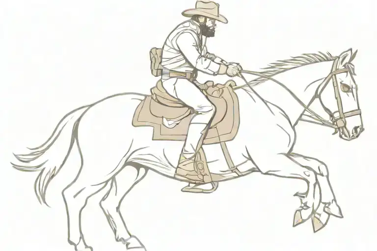Arthur Morgan Riding A Horse