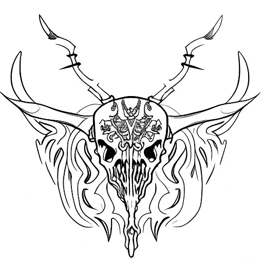 Gothic Bull Skull Bdsm