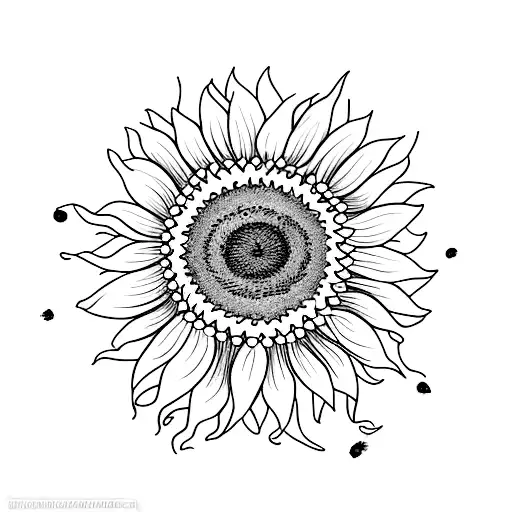 Sunflower Wreath With Ladybugs Around The Leg