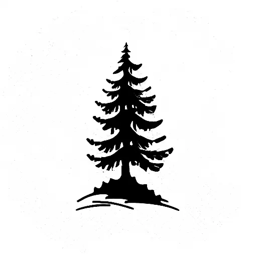 Single Evergreen Tree