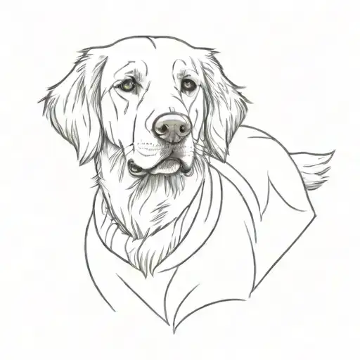 Golden Retriever Dog With A Sweater On