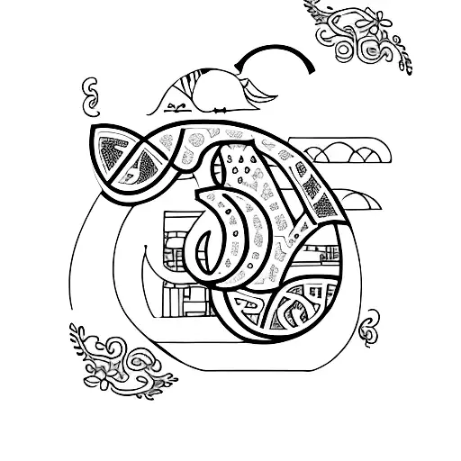 Design A Cat Silhouette Formed By The Letter S