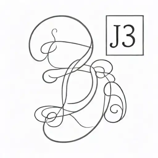 Letter J And 23 In Roman Numbers