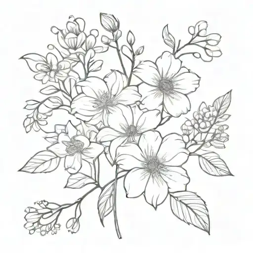 February And April Birth Flower Bouquet