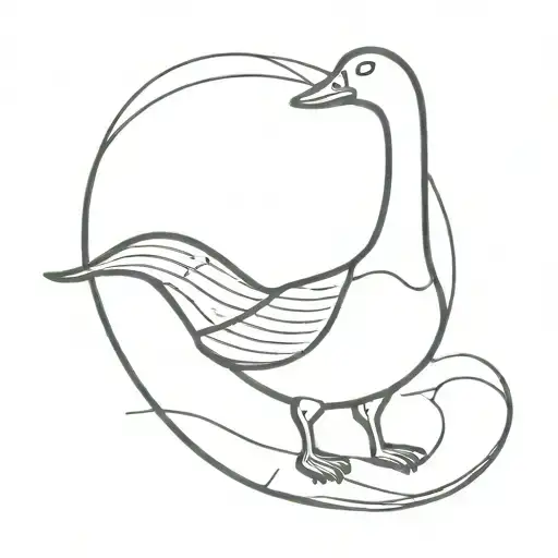 Goose With Body Made From A Coffee Bean