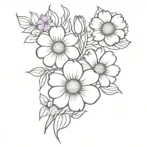 Violet And Daisy Bouquet