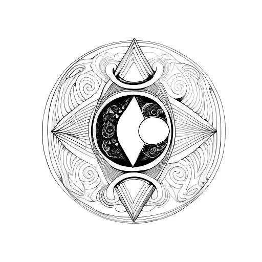 Pneuma A Guitar And A Quill Pen Forming A Yin-yang Symbol