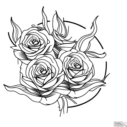 Tigerlily And Rose Flowers