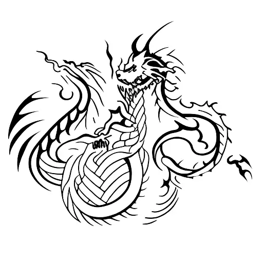 A Minimalist Tattoo Of A Dragon Emerging From An Open Book