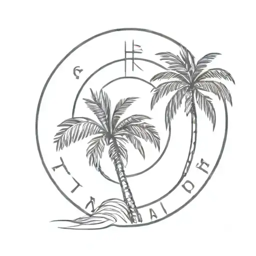 Palm Tree With Letters
