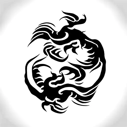 Big Dragon Yin And Yang With Number 22