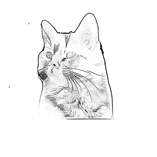 A Black And White Cat