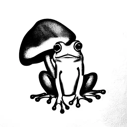 Frog With Mushroom