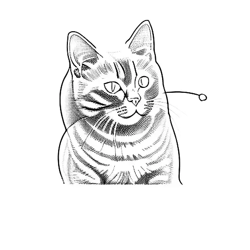 A Black And White Cat