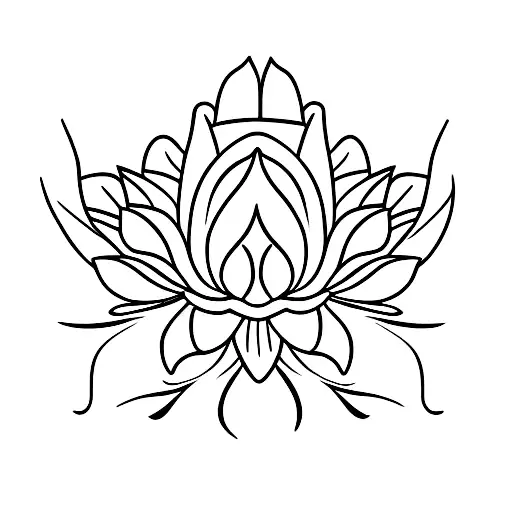 Lotus Flower With Spears