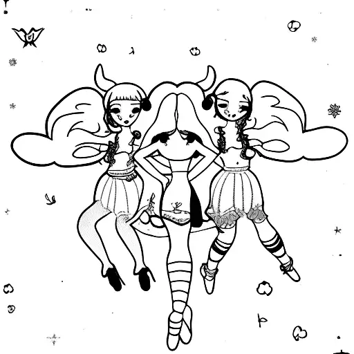 Singer Melanie Martinez A Fairy Dancing With Two More Of Them