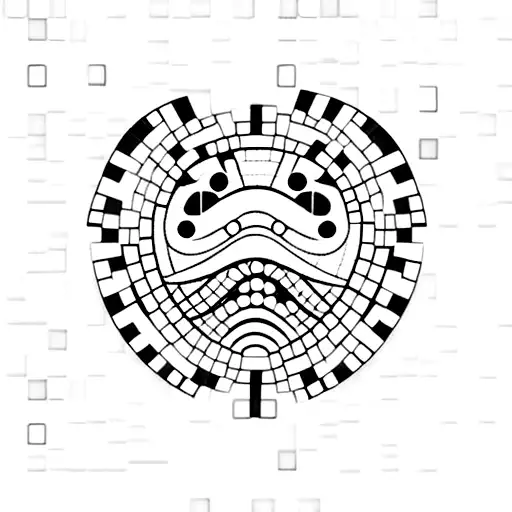 An Intricate Coffee Bean Mosaic Forming A Moustache