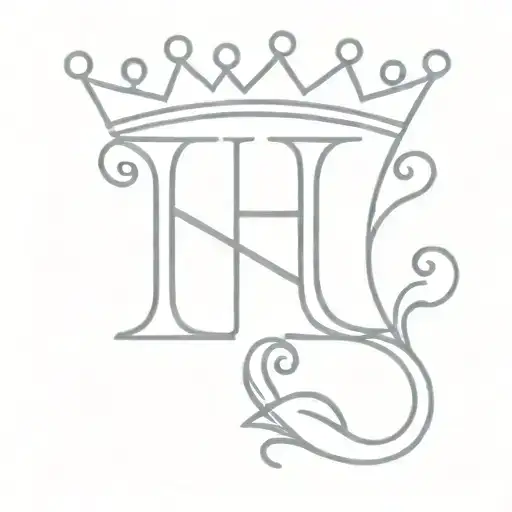 Letter H And Crown