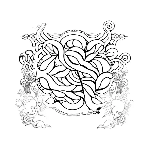 Semicolon With Japanese Word Encirle To The Semicolon