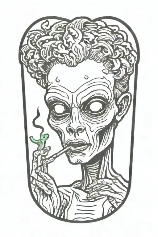 Alien Smoking Weed