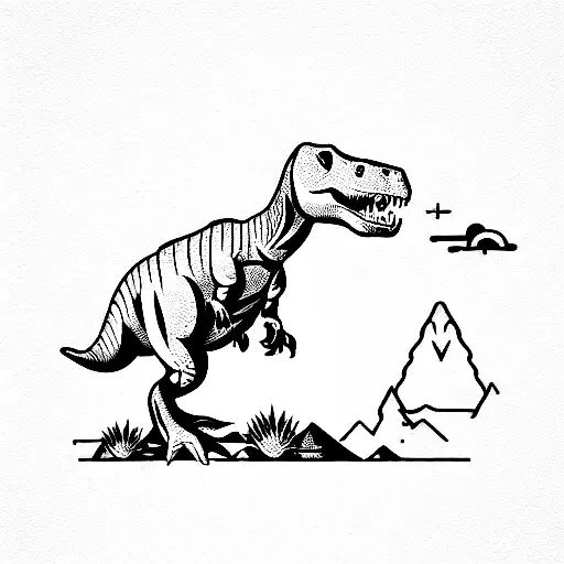 Dinosaur Drinking Alcohol