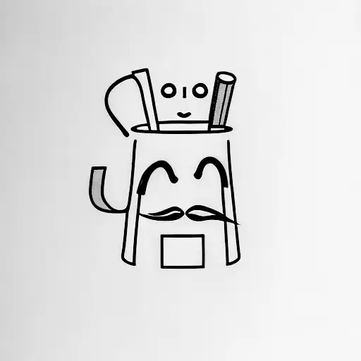 A Minimalist Coffee Mug With A Moustache-shaped Handle