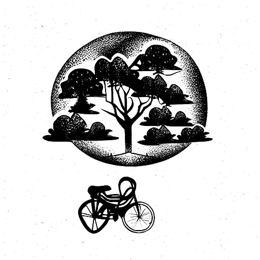 Bike Against Tree